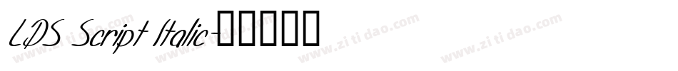 LDS Script Italic字体转换